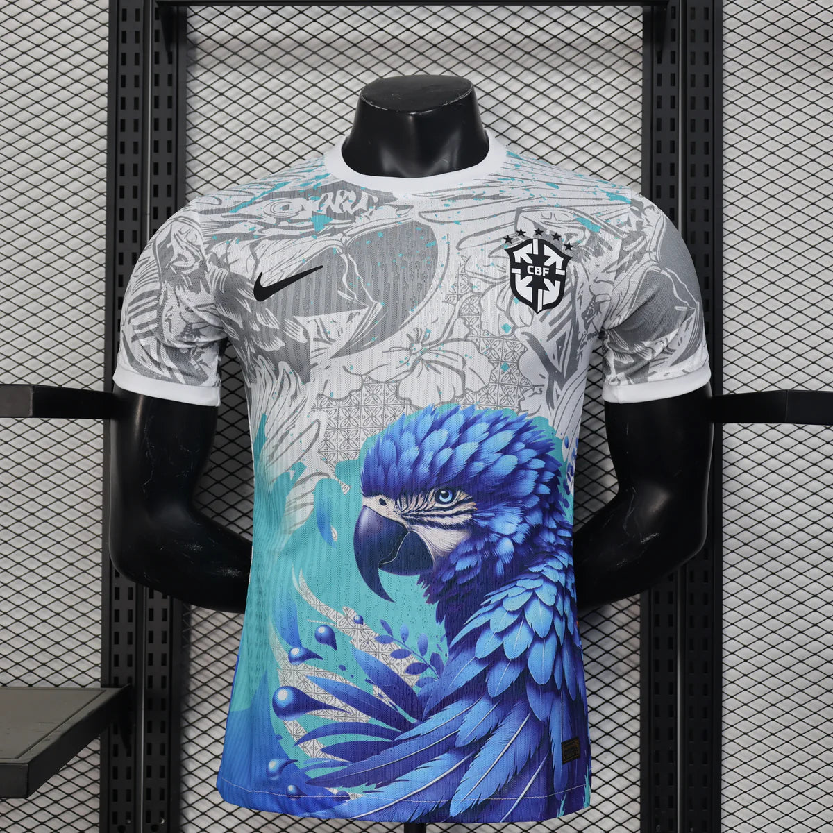 Brésil- Maillot saison 2025-2026 édition spéciale - Blanc - perroquet