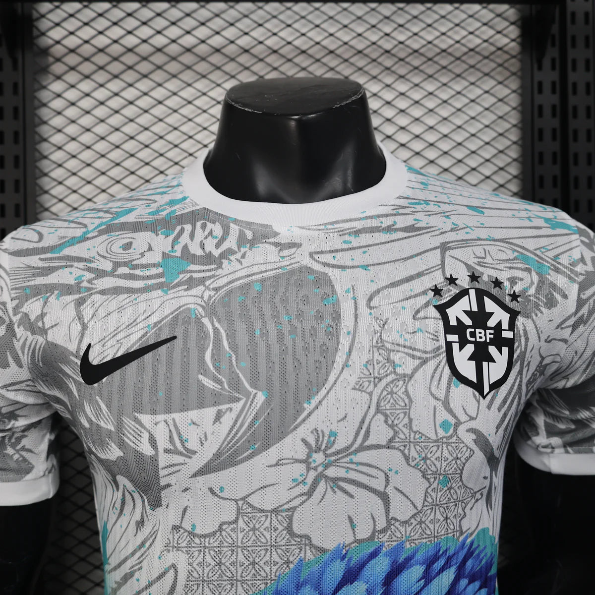 Brésil- Maillot saison 2025-2026 édition spéciale - Blanc - perroquet