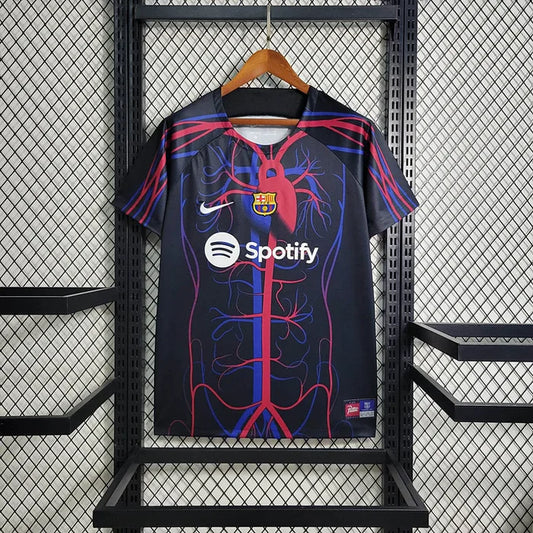FC Barcelone - Maillot saison 2023-2024 entrainement - Rouge - Bleu