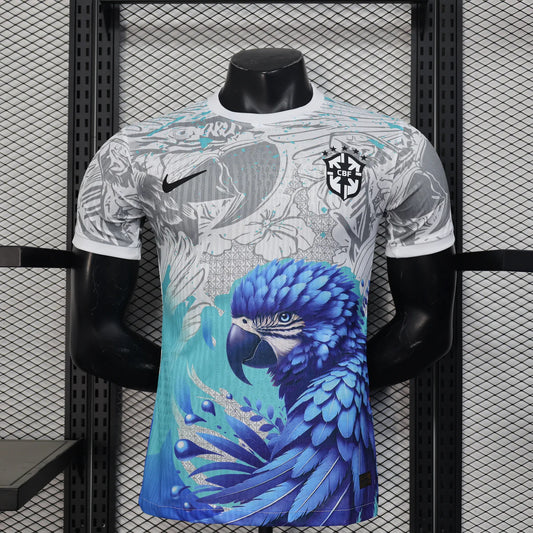 Brésil- Maillot saison 2025-2026 édition spéciale - Blanc - perroquet
